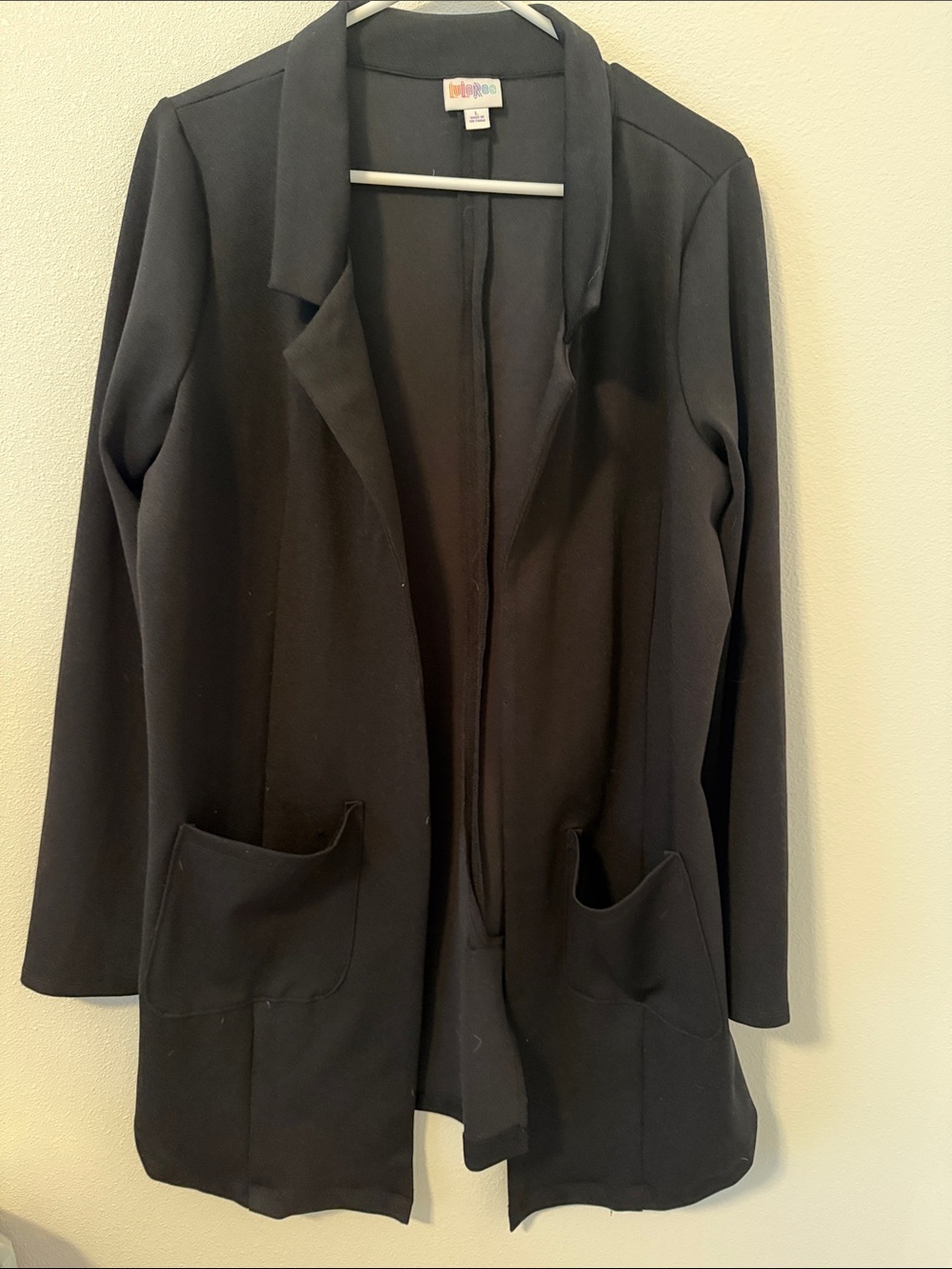 LuLaRoe Black Open-Front Blazer Jacket